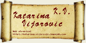 Katarina Vijorović vizit kartica